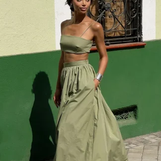 CROP TOP VERDE CAMBRAIA