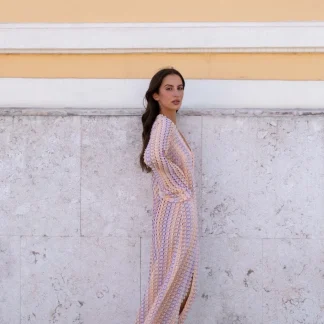 VESTIDO TRICOT MULTICOLOR LAVANDA