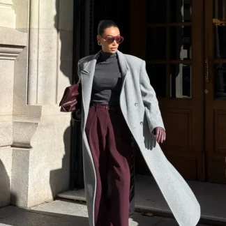 CALÇA FLARE BORDEAUX