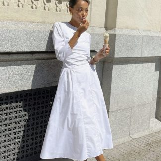 VESTIDO BRANCO COMPRIDO CAMBRAIA