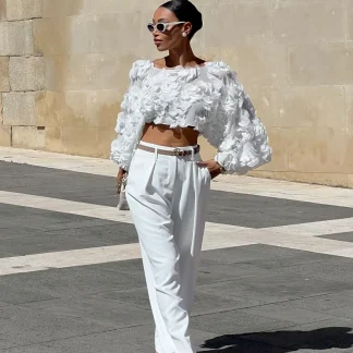 CALÇA FLARE PÉROLA