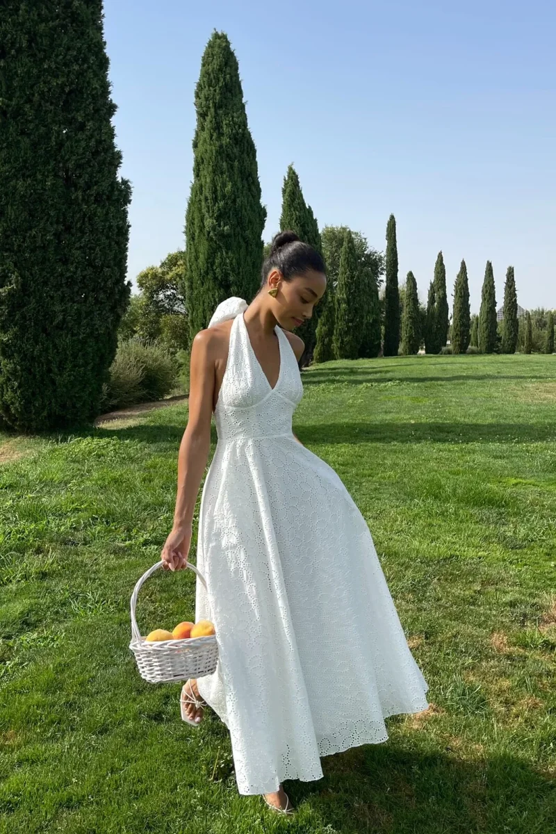 VESTIDO FLOR BORDADO INLGÊS BRANCO - Image 6