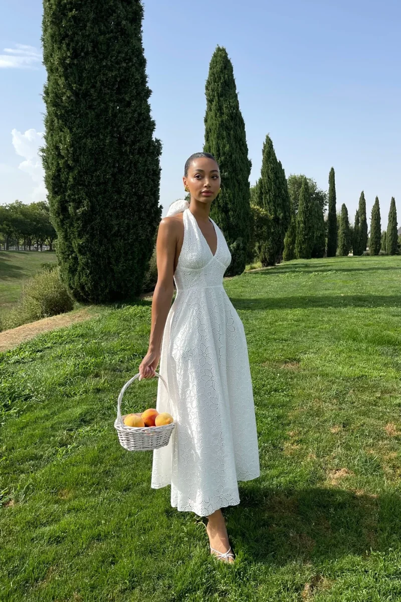 VESTIDO FLOR BORDADO INLGÊS BRANCO - Image 7