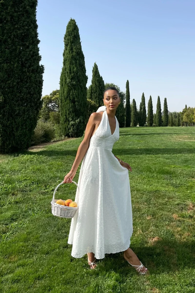 VESTIDO FLOR BORDADO INLGÊS BRANCO - Image 8