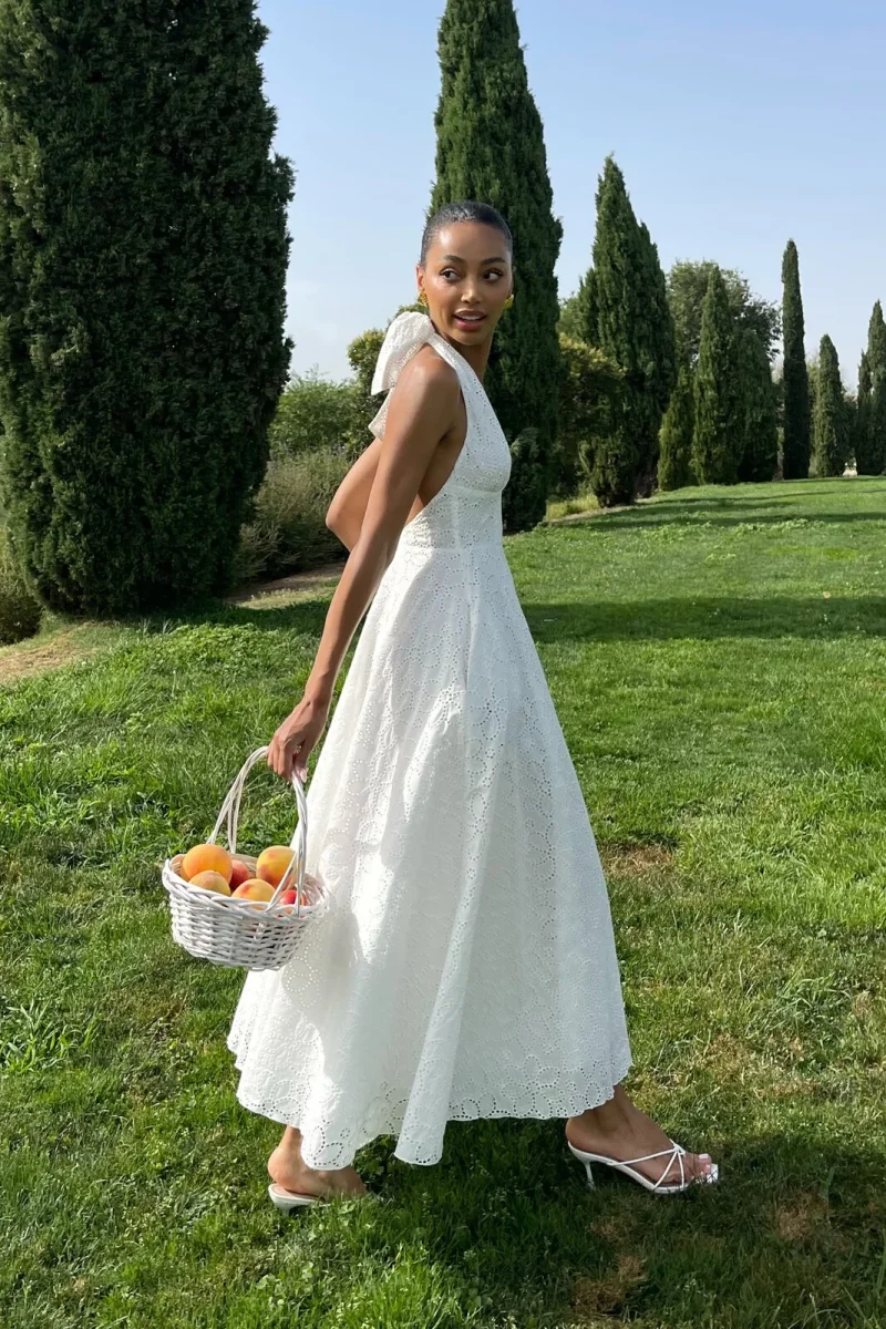 VESTIDO FLOR BORDADO INLGÊS BRANCO - Image 9