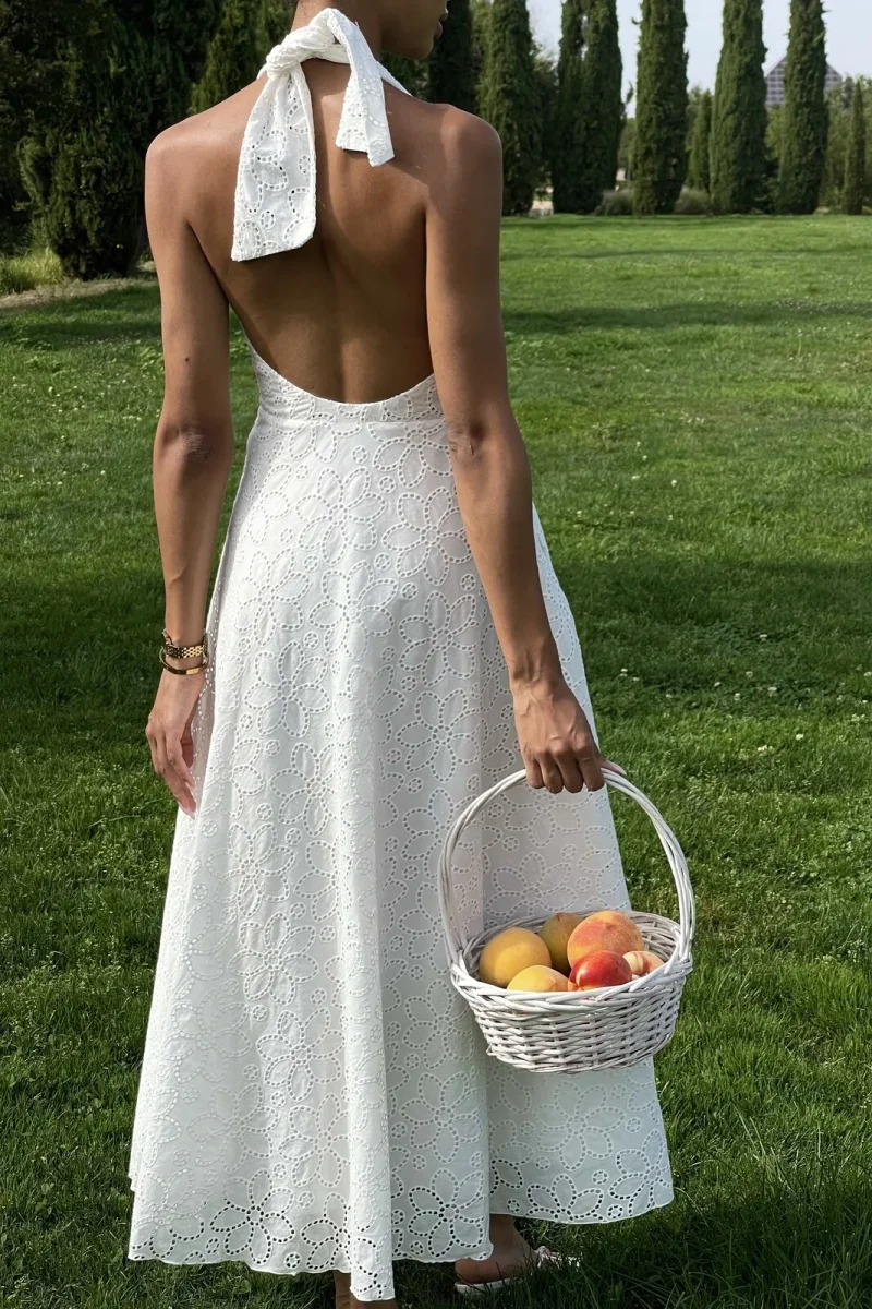 VESTIDO FLOR BORDADO INLGÊS BRANCO - Image 5