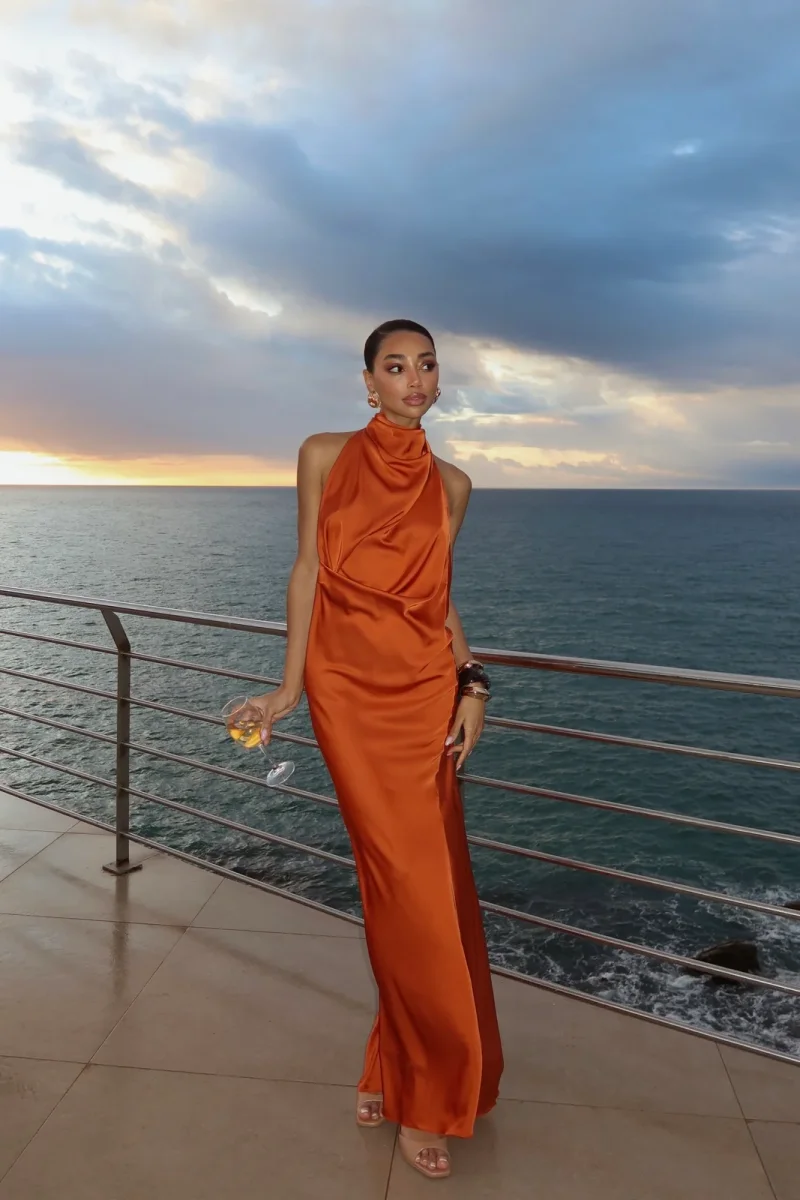 VESTIDO COMPRIDO TELHA - Image 4