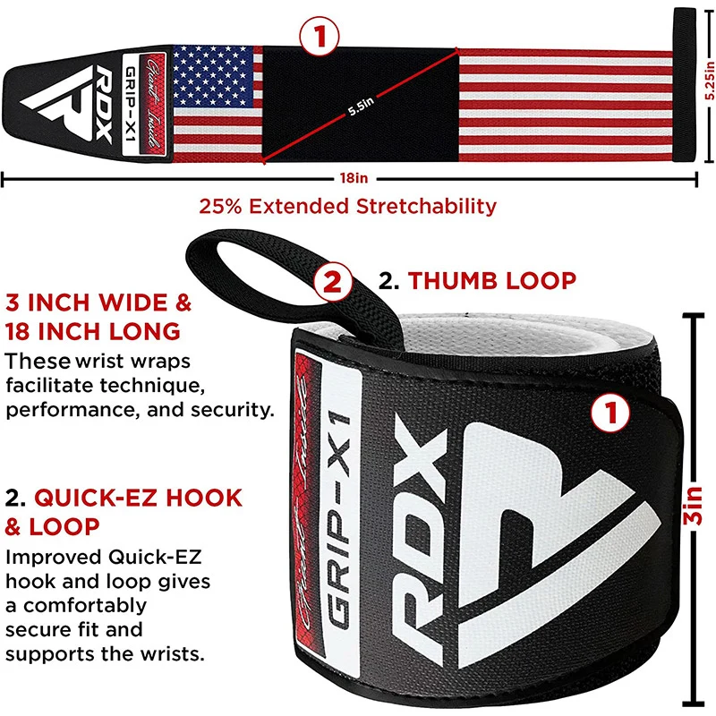 RDX W3AF WRIST SUPPORT WRAPS FOR WEIGHTLIFTING - Image 7