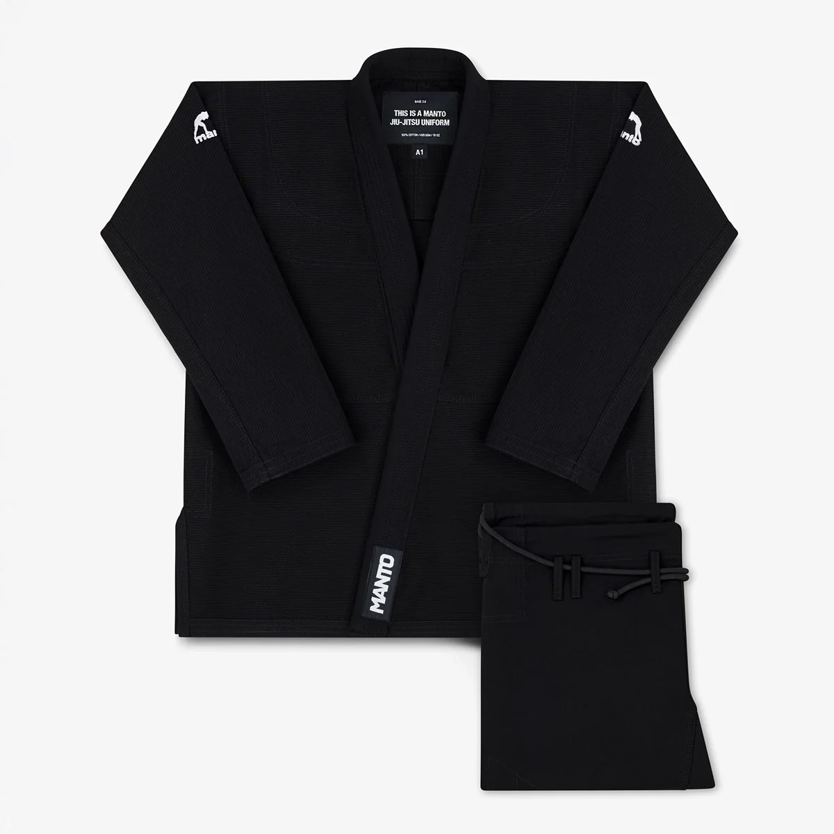 BJJ Gi Manto Base 3.0 Preto e branco