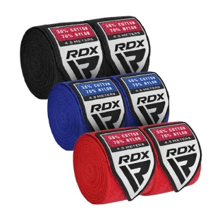 RDX RB Par de Fitas de Boxe Preto Poliéster Novo