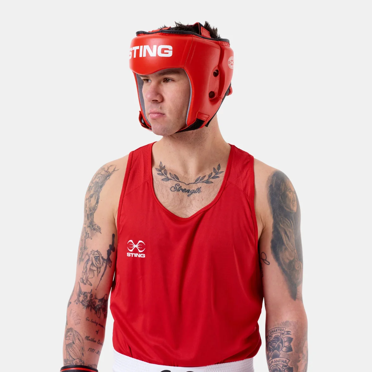 Capacete Sting Competition Aprovado World Boxing Vermelho - Image 4