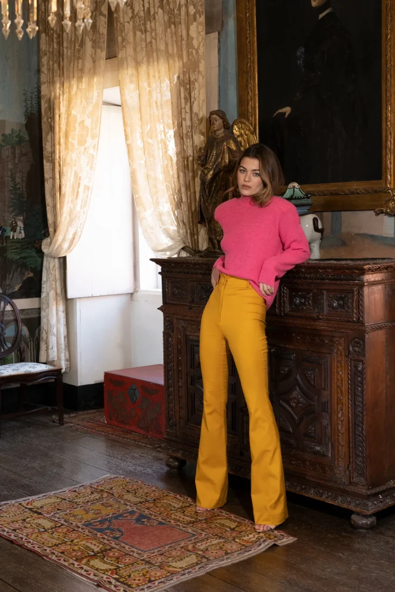 CAMISOLA ROSA DE MALHA COM OMBREIRAS - Image 4