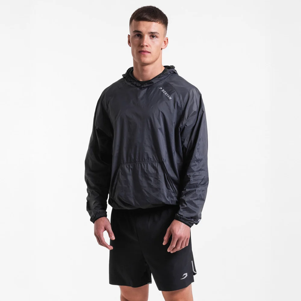 Casaco corta-vento Boxraw Genaro Oversize preto - Image 2