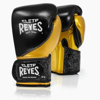 Luvas de Boxe Cleto Reyes High Precision Treino CE7 Preto-Ouro
