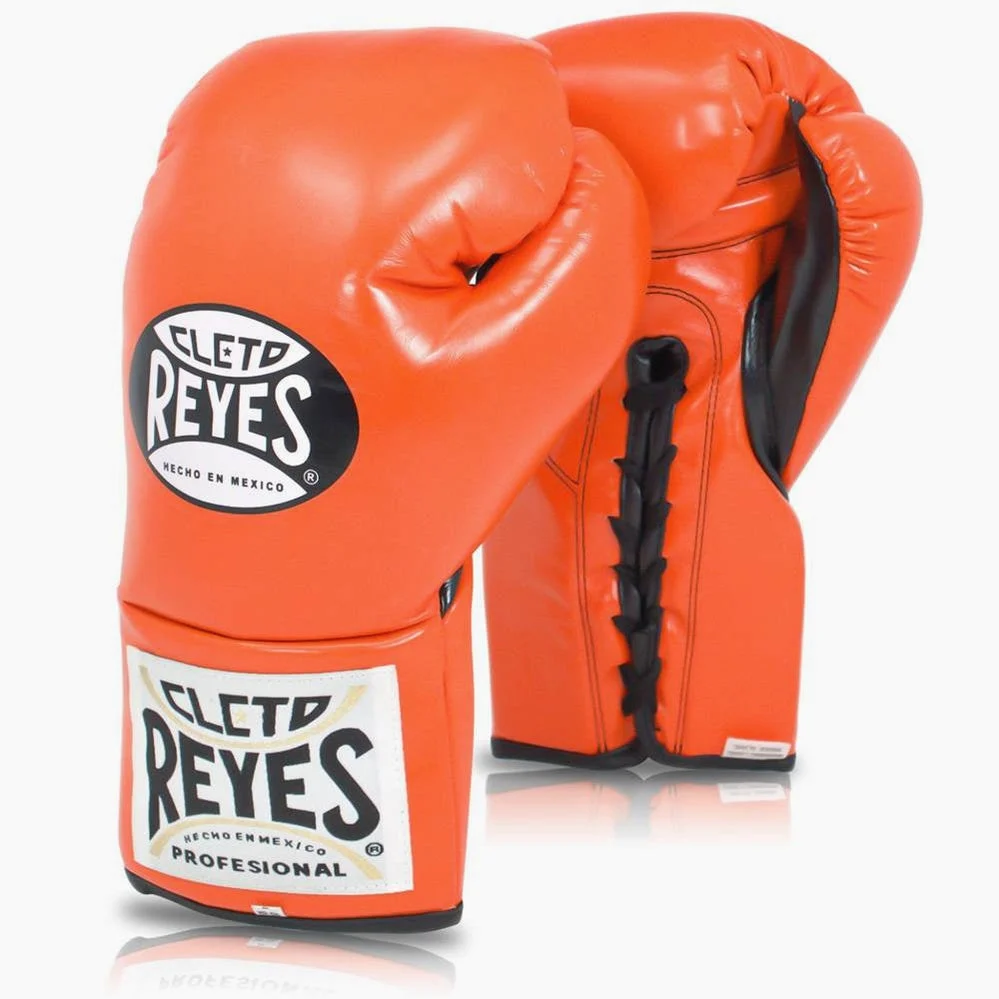 Luvas de Boxe Cleto Reyes Professional CB2 Laranja com atacadores - Image 2