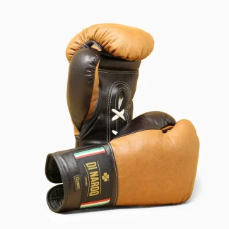 Luvas de Boxe Di Nardo com atacadores 12 Oz Cognac Castanho