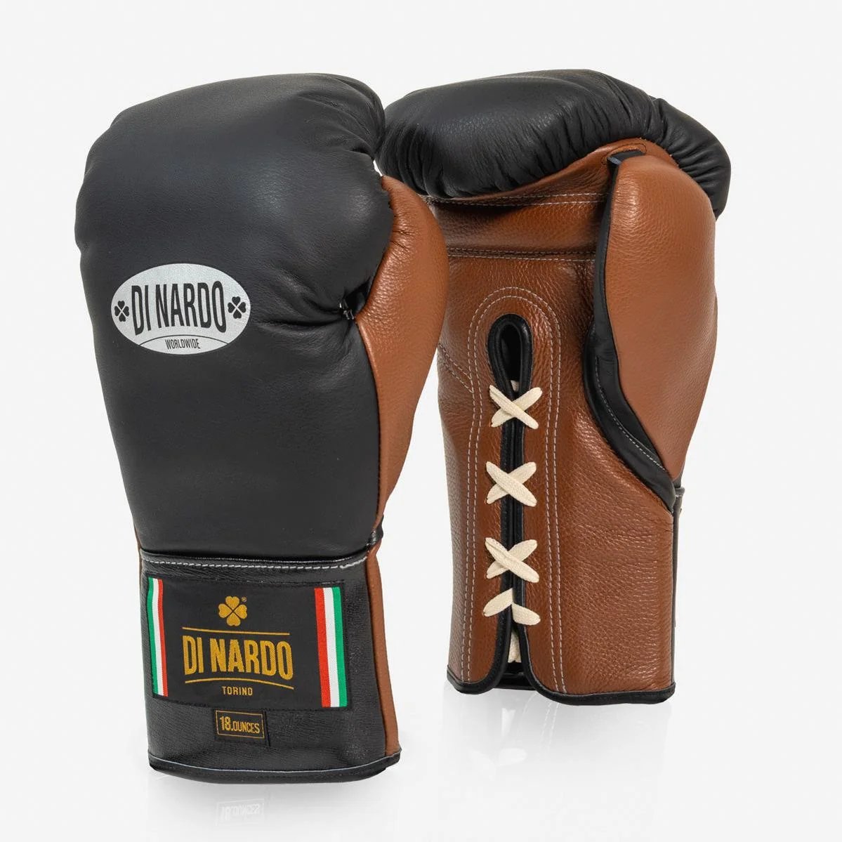 Luvas de Boxe Di Nardo com Atacadores 18 Oz Preto-castanho - Image 3