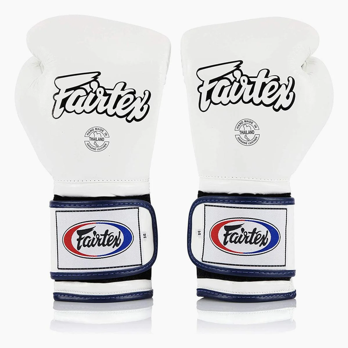 Luvas de Boxe Fairtex Mexican Estilo BGV9 Branco-azul com debrum - Image 3