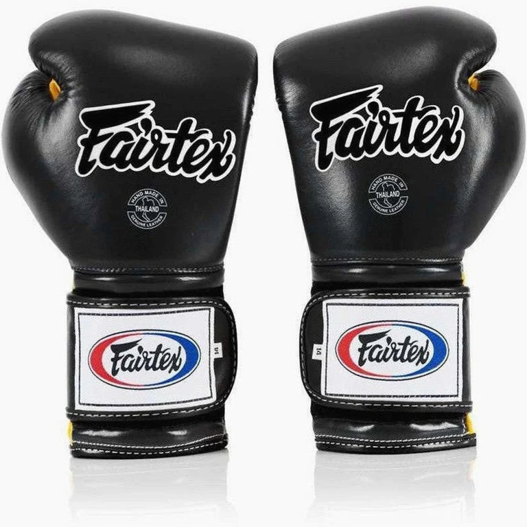 Luvas de Boxe Fairtex Mexican Estilo BGV9 Preto-amarelo - Image 3