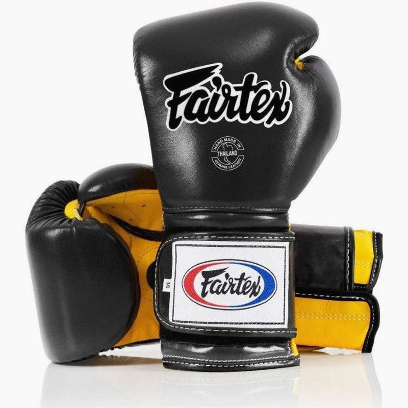 Luvas de Boxe Fairtex Mexican Estilo BGV9 Preto-amarelo - Image 2
