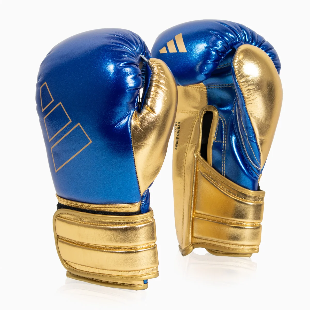 Luvas de Boxe Adidas Hybrid 500 Pró com Velcro Azul-ouro