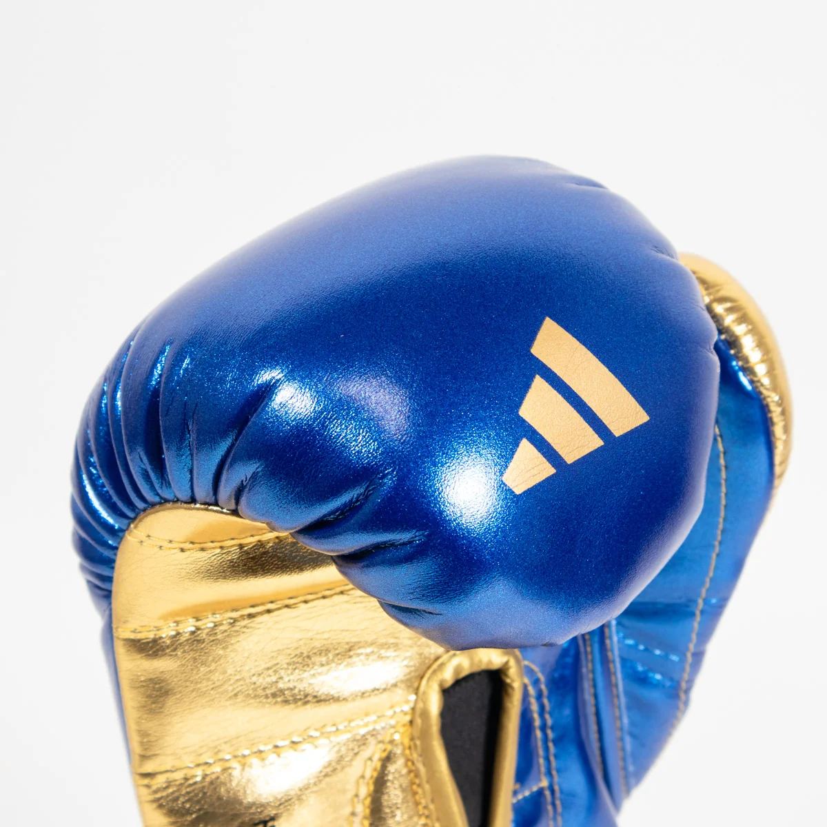 Luvas de Boxe Adidas Hybrid 500 Pró com Velcro Azul-ouro - Image 7