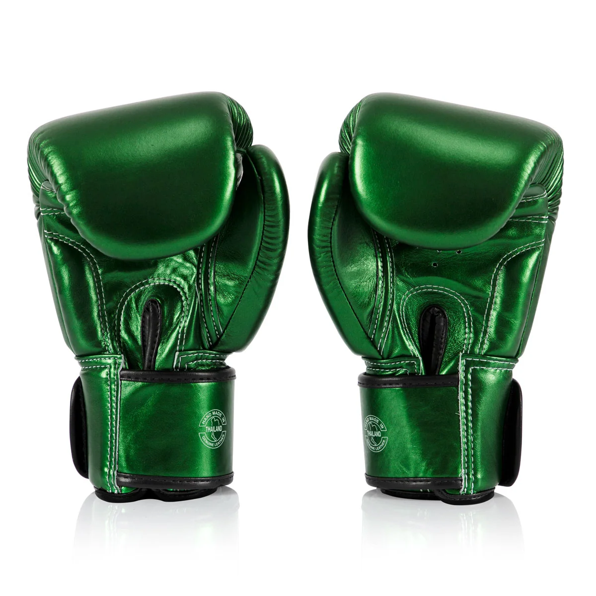 Luvas de Muay Thai Fairtex Metálico BGV22 Verde - Image 4