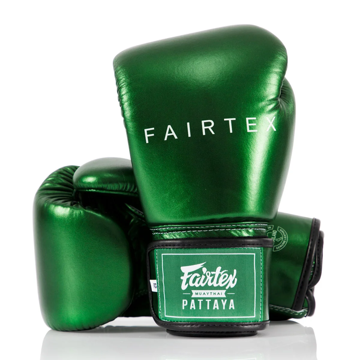 Luvas de Muay Thai Fairtex Metálico BGV22 Verde - Image 2