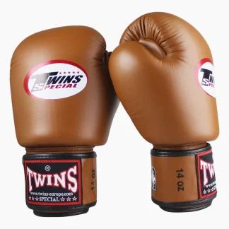 Luvas de Muay Thai Twins Special BGVL3 Retro Castanho