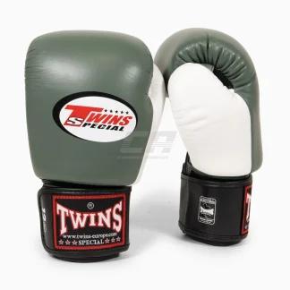 Luvas de Muay Thai Twins Special BGVL4 Preto-verde-branco