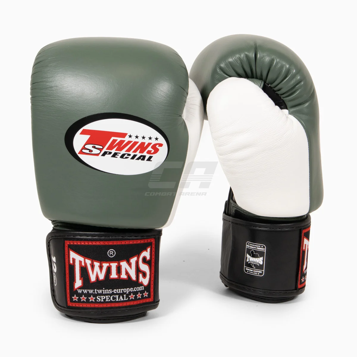 Luvas de Muay Thai Twins Special BGVL4 Preto-verde-branco - Image 2
