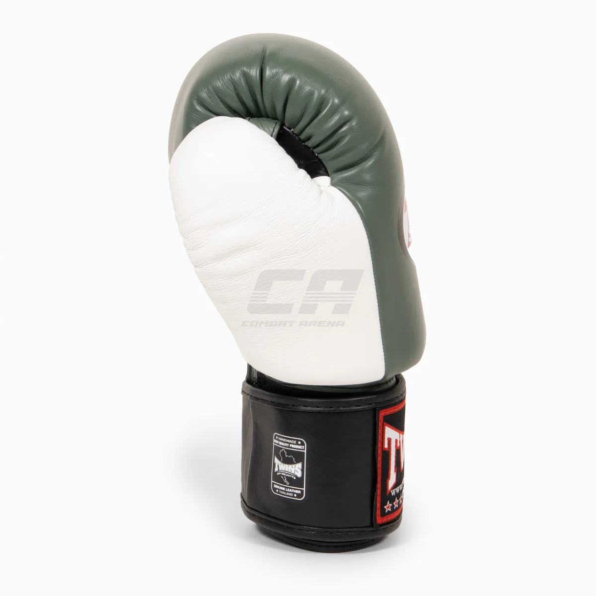Luvas de Muay Thai Twins Special BGVL4 Preto-verde-branco - Image 5