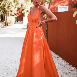 VESTIDO LARANJA PRINCESA