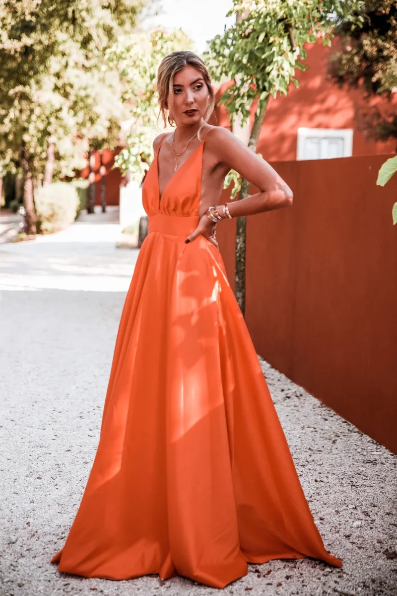 VESTIDO LARANJA PRINCESA - Image 2