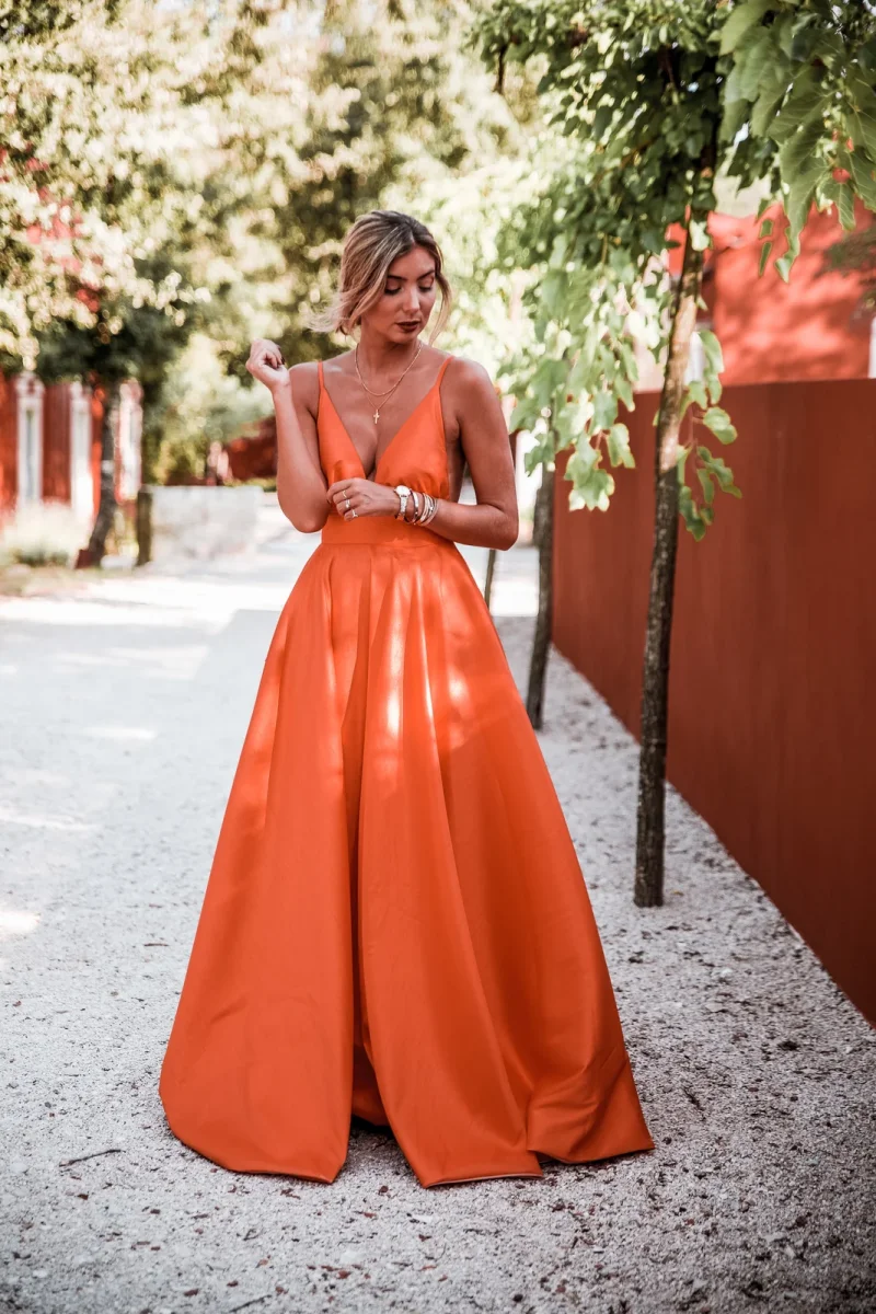 VESTIDO LARANJA PRINCESA - Image 4