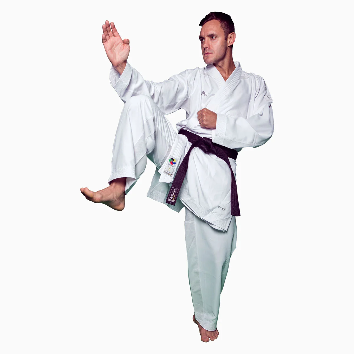 Fato karate Arawaza Kumite Deluxe Evo WKF bordado branco
