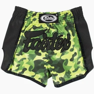 Calções de Kickboxing-Thai Fairtex BS1710 Camuflado Verde