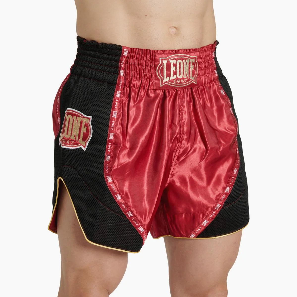 Calções kick-tailandeses Leone Classic AB881 Vermelho - Image 2