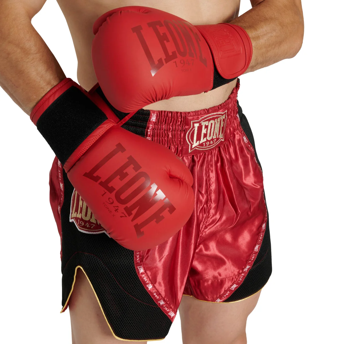 Calções kick-tailandeses Leone Classic AB881 Vermelho - Image 8