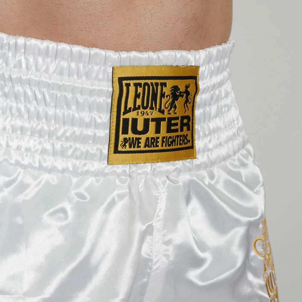 Calções kick-tailandeses Leone IUTER AB02IU Branco - Image 5