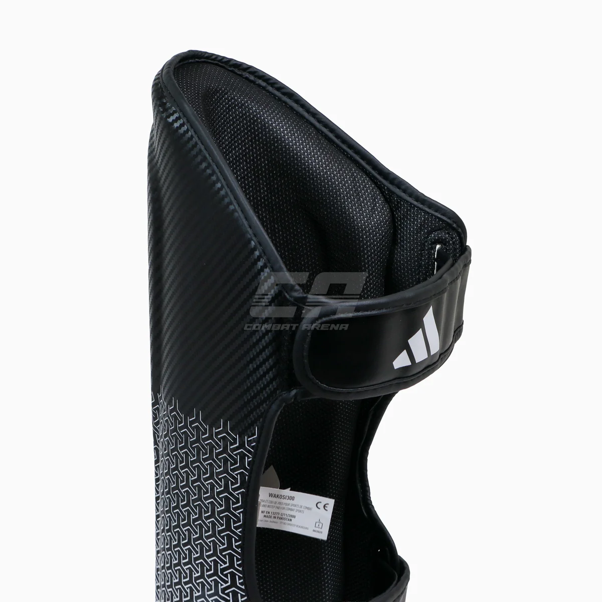 Caneleiras com para-pé Adidas Pro Kickboxing WAKO Preto-branco - Image 5