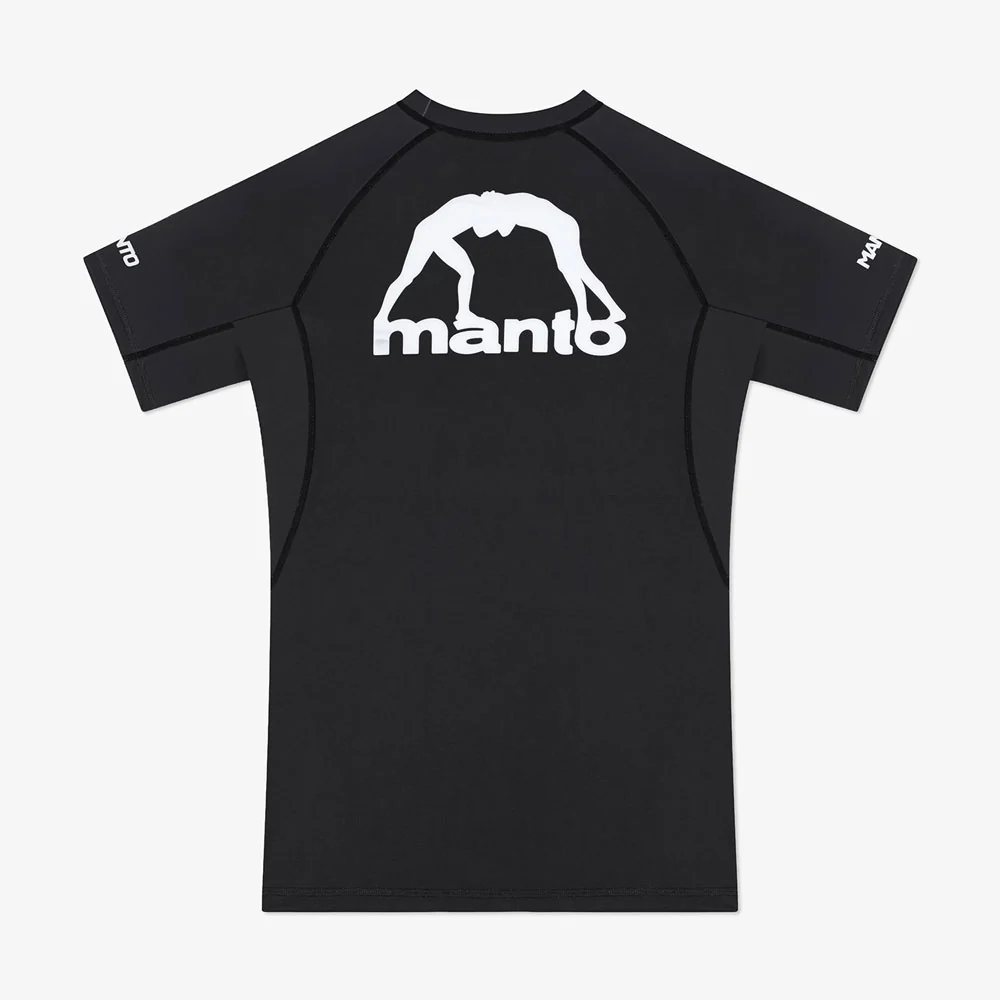 Rashguard Manto Logo Maniche corte doppie Nero - Image 2