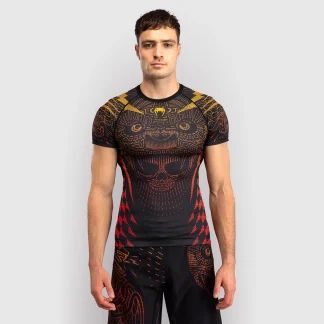 Rashguard Venum Quetzal Fury mangas curtas Preto-vermelho