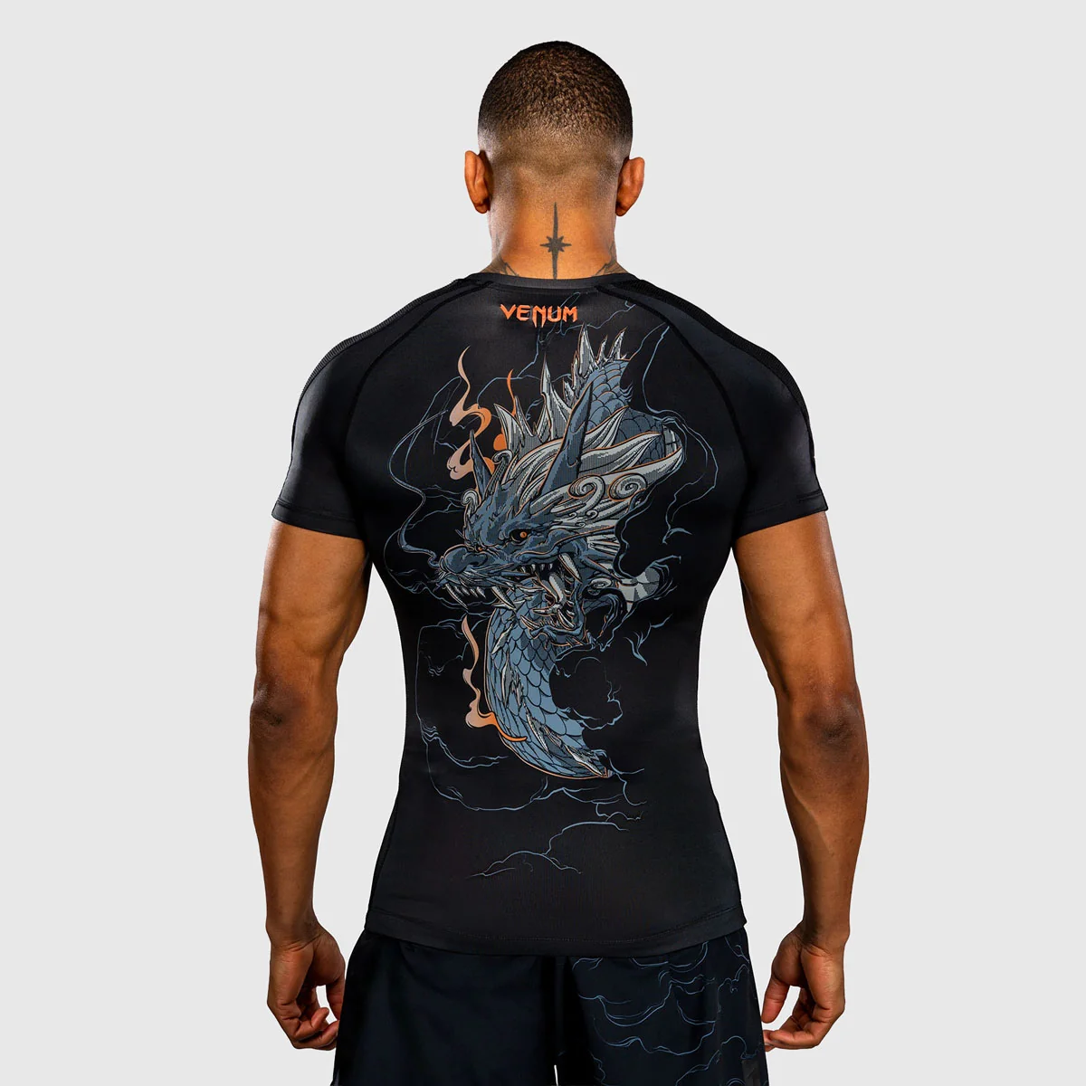 Rashguard Venum Thunder Dragon mangas curtas Preto