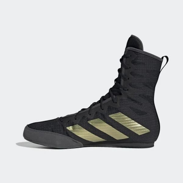 Sapatos de Boxe Adidas Box Hog 4 Preto-ouro - Image 4