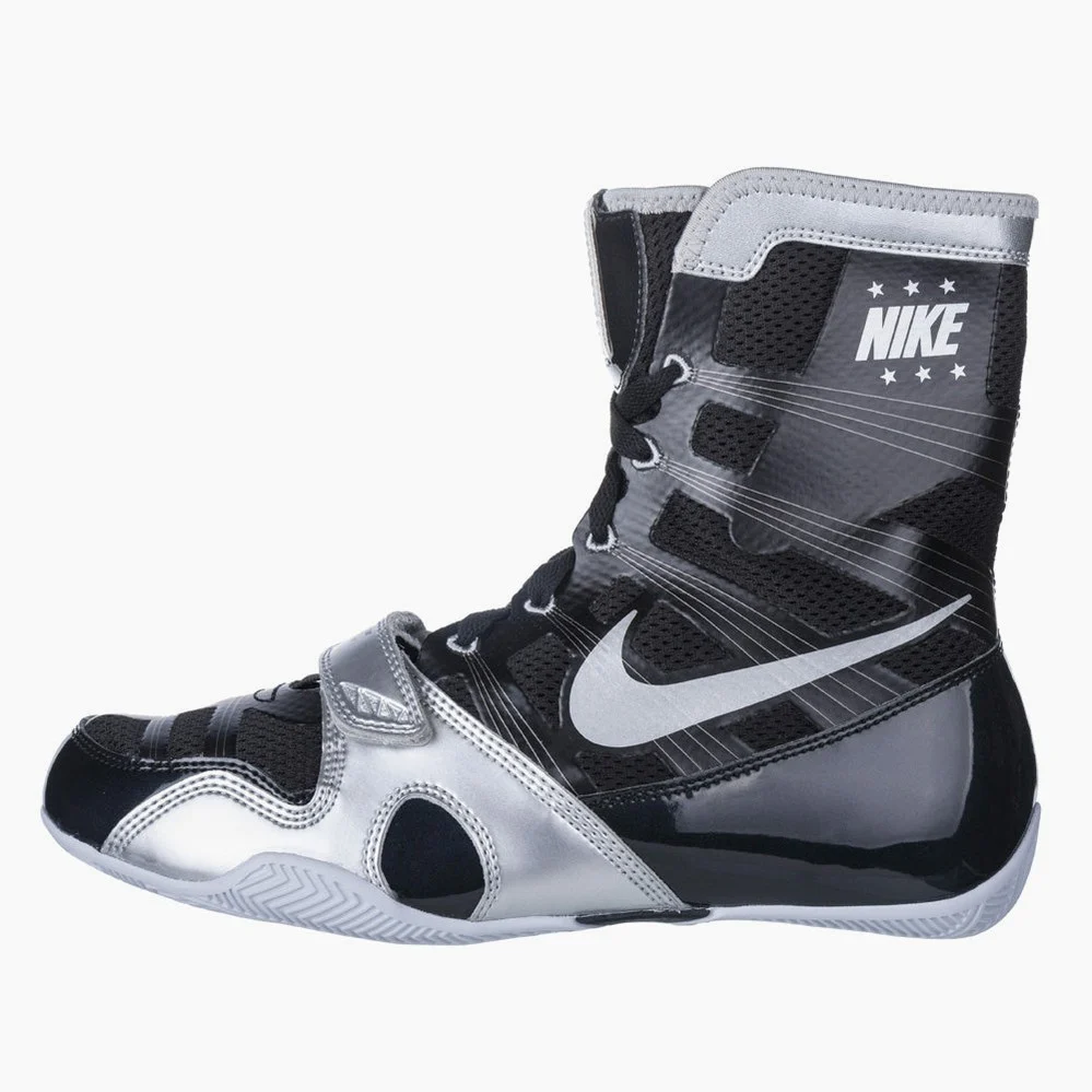 Sapatos de Boxe Nike Hyperko Preto-Prata - Image 3