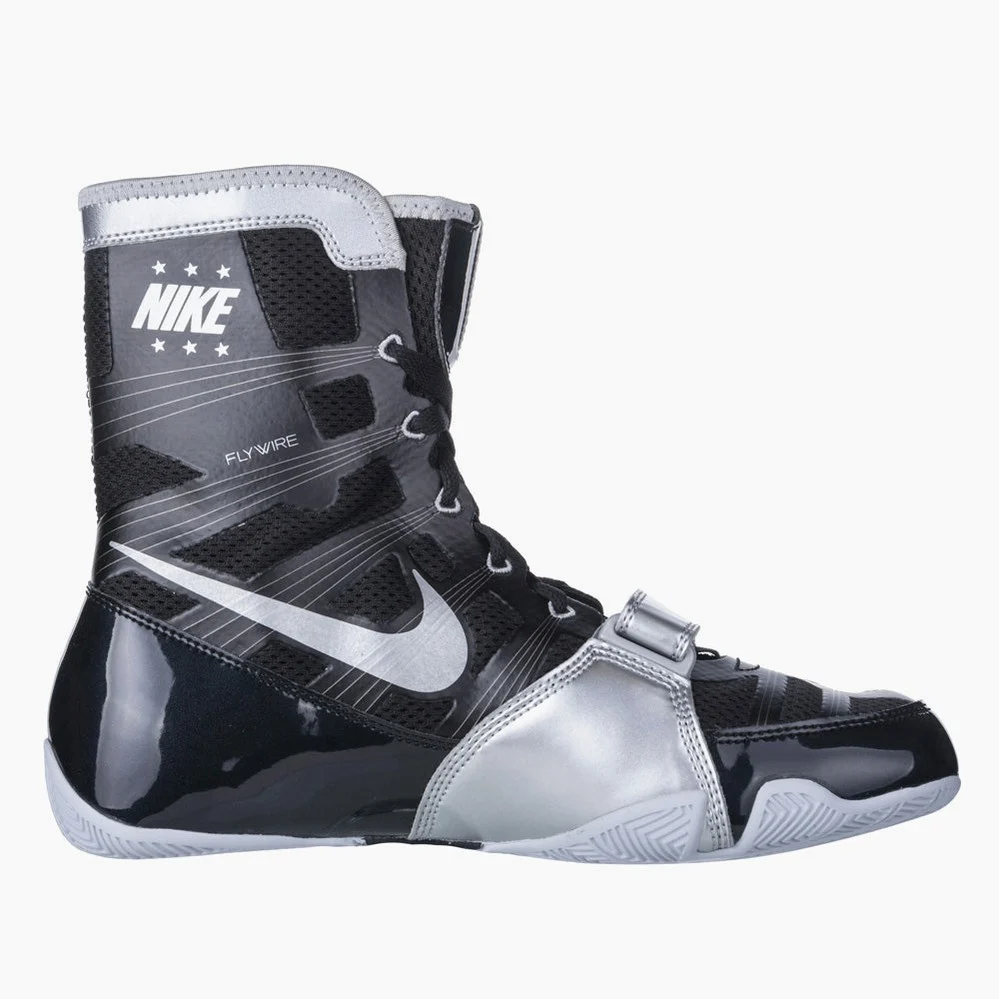 Sapatos de Boxe Nike Hyperko Preto-Prata - Image 2