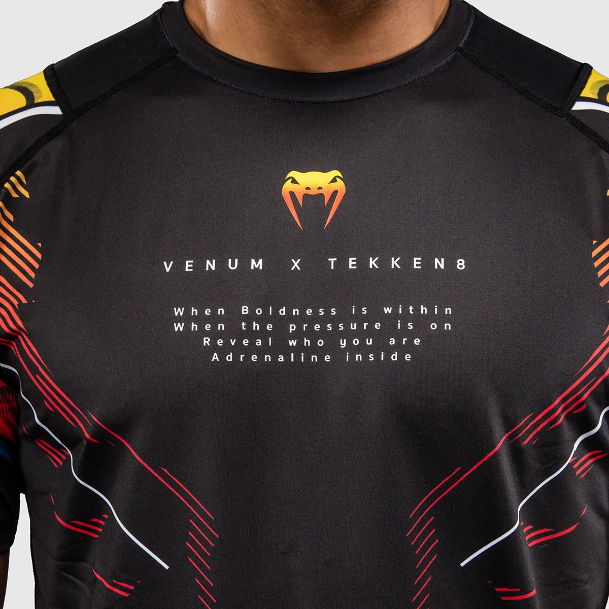T-shirt Venum Dry Tech Tekken 8 Yoshimitsu Preto-laranja - Image 5