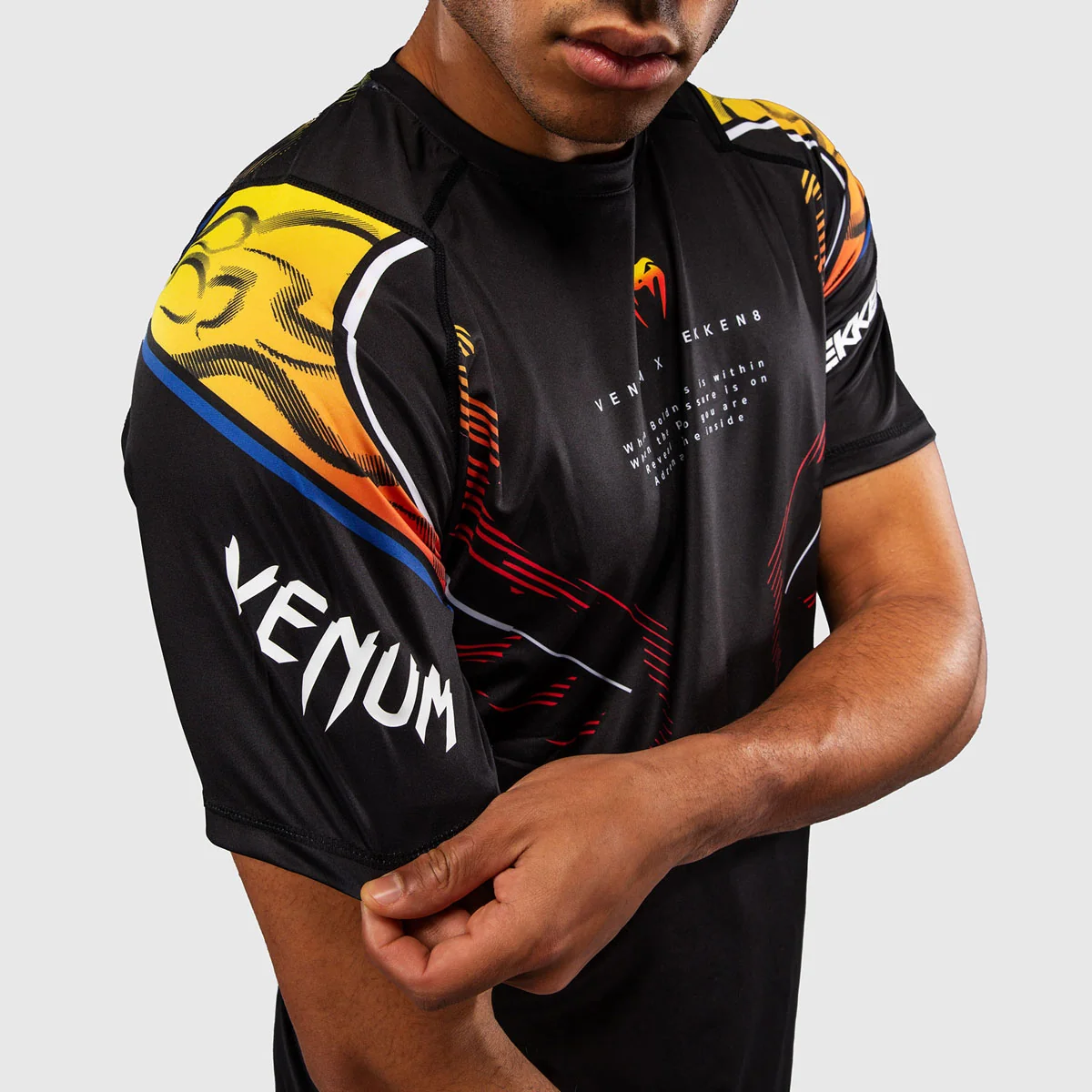 T-shirt Venum Dry Tech Tekken 8 Yoshimitsu Preto-laranja - Image 6