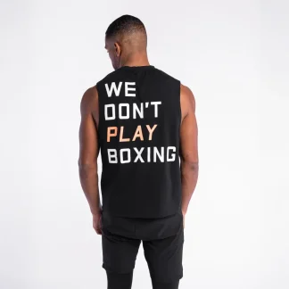 Camiseta sem mangas Boxraw We Don't Play Boxing Preto